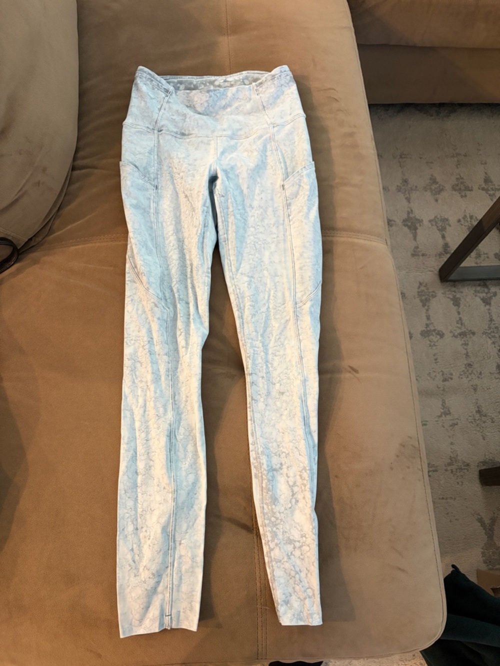 lululemon athletica Light Blue Marbled High-Rise Leggings